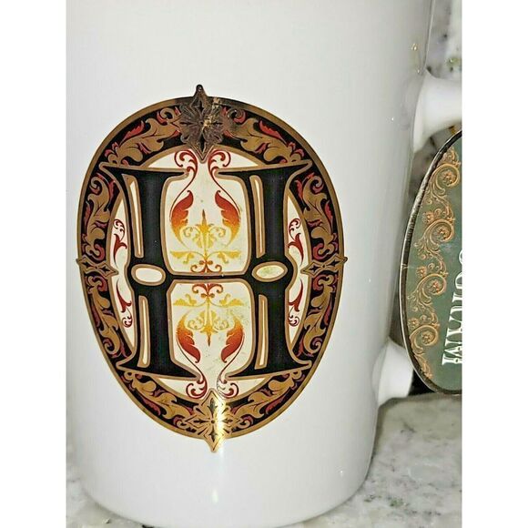 Divinity Monogram Medium Coffee/Tea Cup Letter H Scripture Quote 1 Peter 1;2 NEW - Picture 2 of 5